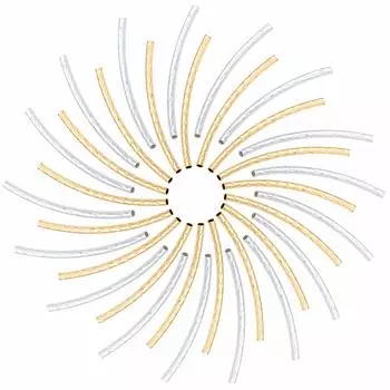 SUNNYCLUE 200 штук в 2 цветах Бусины-трубочки Разделительные бусины Части Витой Шарм Бусины-трубочки Трубчатые цилиндрические бусины Цилиндрические длинные гибкие бусины