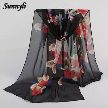 Sunnyli сексуальный женский пляжный жаккардовый хлопковый платок с парижским принтом, мягкий шарф 160x50cm