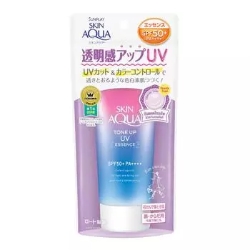 Sunplay Skin Aqua Tone Up UV Essence SPF 50+ PA++++, защищает от ультрафиолета и придает коже прозрачность, 80 г 80 g