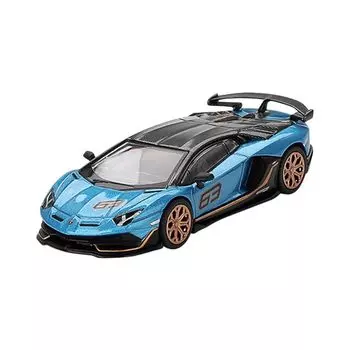 Sunrich MINI GT Lamborghini Aventador SVJ 63 синий Aegir (Левый руль) Готовый продукт