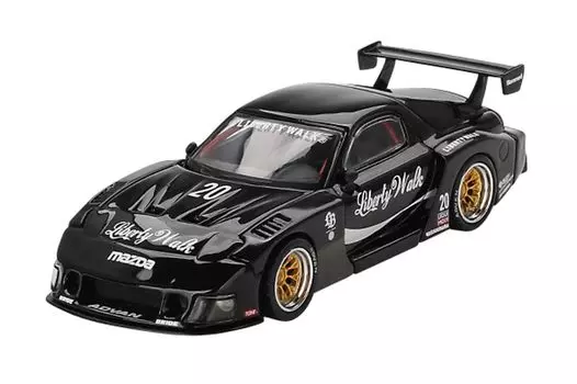Sunrich MINI GT Mazda Silhouette Liberty Walk Black Hand Finished Product RX-7 LB-Super (Left Drive)