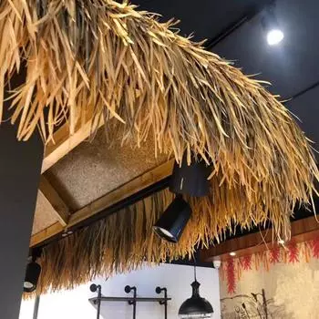 Солнцезащитная и непромокаемая синтетическая имитация соломенного растения Искусственная пластиковая солома