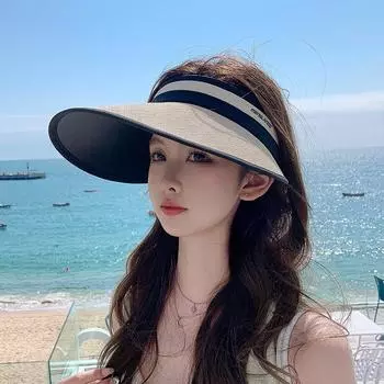 Sunscreen hat women s 2024 new summer big-brimmed sun hat, full face UV protection sun hat M56-58cm