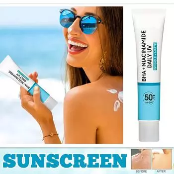 Sunscreen Water Based Sunscreen Skin Moisturizing Sunscreen Non Stick Isolation Light Mild White 40ml белый