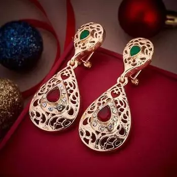 Sunspicems золотого цвета, марокканские серьги-капли для женщин, арабские свадебные украшения для невесты, серьги с полыми кристаллами, Алжир, банкетный драгоценный камень