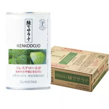 Sunstar Food для определенных целей в области здравоохранения Green Salana 160 г x 30 банок Овощной сок Зеленый сок Холестерин Овощной напиток FOSHU Здоровая пища