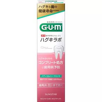 Санстар ГУМ. Gum Hugger Lab Зубная паста Лечебные травы Мята 85 г (Квази-лекарство) Инструкции по применению зубной пасты при заболеваниях пародонта)Нанесите небольшое количество (размер