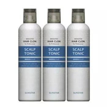 Sunstar Hair Clone Лечебный тоник для кожи головы без запаха 300 г Набор из 3 шт.