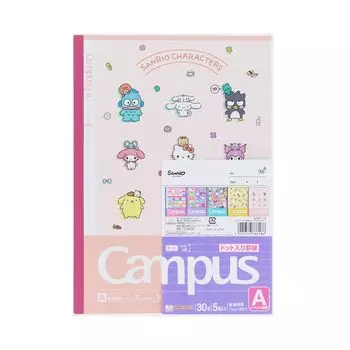 Sunstar Канцелярские товары Sanrio Блокнот с персонажами Campus Note 5 Книги Sanrio Characters S2691710 A-line