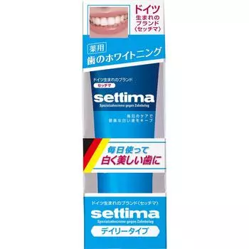 Sunstar СОБЛАЗНИТЬ AP. settima Setschma Зубная паста Daily Type 80г (Квази-лекарство) Отбеливание Нанесите необходимое количество средства на зубную щетку.. беление
