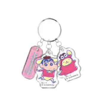 [Sunstar Stationery] Брелок для ключей с персонажами Shin-chan x Sanrio, акриловый узор C S8347778