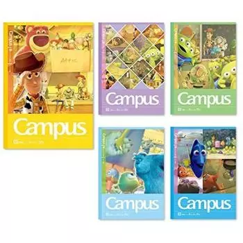Sunstar Stationery Disney Pixar Campus Dotted B 5 Books Notebook, Ruled, S2627302,