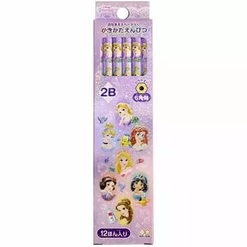 Sunstar Stationery Disney Princess 12 1 S5016371 Pencils, 2B, Pencils, Dozen,