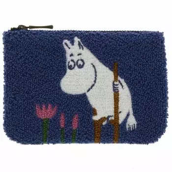 Sunstar Stationery Moomin Sagara Embroidered Flat S2283182 Pouch, Blue, синий