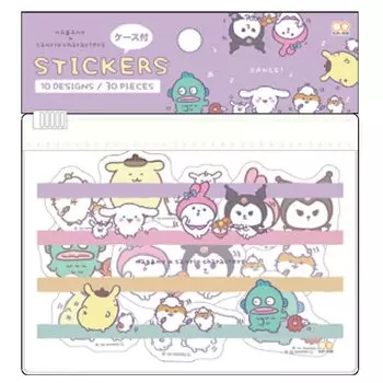Sunstar Stationery Nagano x Sanrio Characters Seal Flake Seal with Case Everyone S8584265