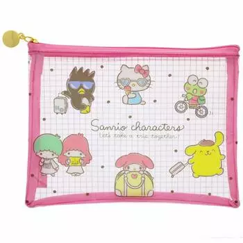 Sunstar Stationery Sanrio Flat Pouch Mesh Sanrio Travel Pink S2284790