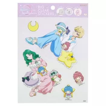 Sunstar Stationery Sanrio Seal Clear Sticker Sailor Moon Cosmos x Sanrio D Pattern S8587825