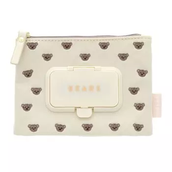 Sunstar Stationery Seapo Push Mini Embroidered Bear Sheet S2318750 Pouch,