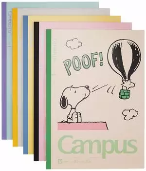 Sunstar Stationery Snoopy Campus Note Dot B Ruled 5 Books S2637634
