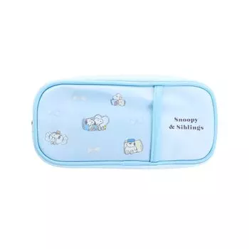 Sunstar Stationery Snoopy Pencil Case Relax Siblings Light Blue S1428470