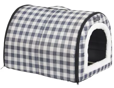 SunStarsPets Cat Pet Cat Dome Warm Cool Mat Cold For Indoor Washable Mat Check Blue House, Bed, House, Shape, & Feel, Dual-purpose Included,