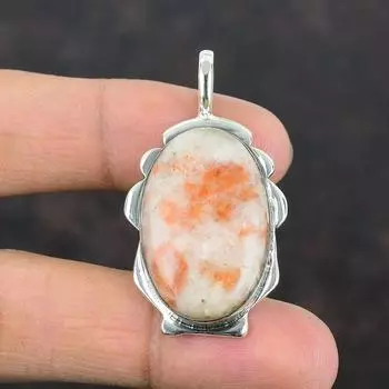 Sunstone Gemstone Pendant Unique Pendant 925 Sterling Silver Pendant Sunstone Jewelry Handmade Pendant Latest Design Pendant Engagement Gift