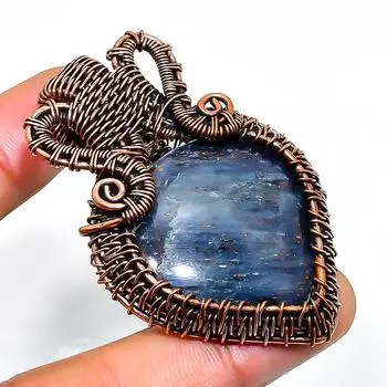 Sunstone In Lolite Gemstone Handmade Copper Wire Wrap Jewelry Pendant 2.17 2.17 фиолетовый