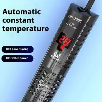 SUNSUN Аквариумный погружной нагреватель для аквариума с ЖК-дисплеем, цифровой регулируемый нагревательный стержень для воды, постоянный контроль температуры 500 Вт EU adapter 220V-50HZ