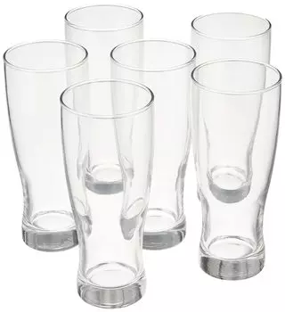 Пивной бокал Suntory Marketing Highball Curve, прозрачный, 410 мл, сделано в Японии, 001-4045, 6 штук