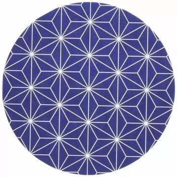 Suntory Marketing Japanese pattern coaster round hemp leaf 100 pieces (blue) 117-177
