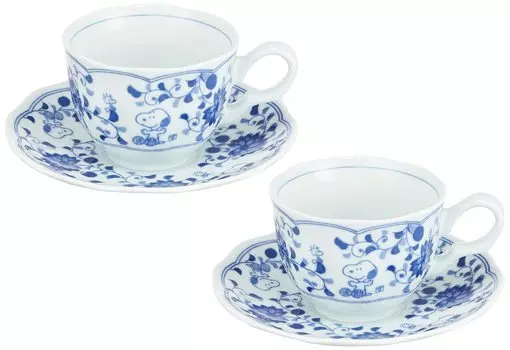 Sunupii 630742 Пара чашек и блюдец цвета индиго Arabesque, в подарочной коробке, Arabesque/Виноград