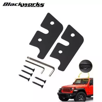 Комплект для ремонта зажимов солнцезащитного козырька для Jeep Wrangler JK 2018 Для Wrangler 2018-2025 Для Gladiator 2020-2025 Прочные автозапчасти из алюминия чёрный