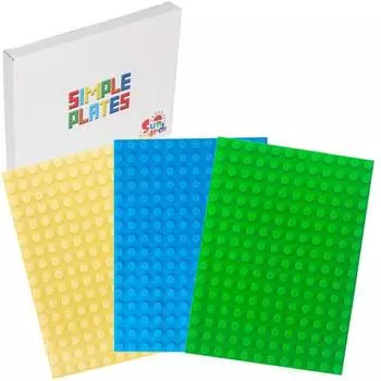 Sunwards Block base plate 3-piece set Same size as Duplo and Anpanman blocks Contains 3 pieces in 3 colors A4 size for convenient storage Blocks Toys