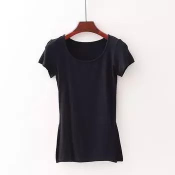 [Suo] Скидка бренда торгового центра Женская новинка Спортивная футболка для бега Стрейч Слим Круглый вырез Короткий рукав для йоги 3o020 Black S/155