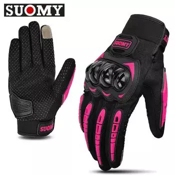 Suomy Lady Pink Мотоциклетные Перчатки Летние Женские Дышащие Перчатки Для Мотокросса Гонки Мотоциклетные Велосипедные Перчатки Женские M розовый