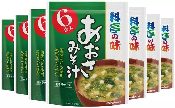 Суп мисо быстрого приготовления Marukome Value Restaurant Flavor Aosa 6 порций x 7 пакетиков [с использованием aosa]