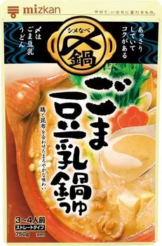 Суп-пюре Mitsukan Delicious с кунжутом и соевым молоком, прямой, 750 г x 4 пакета, основа для тушеного мяса