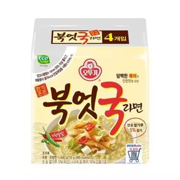 Суп-рамен из сушеного минтая Ottogi, упаковка 110 г x 4 шт. (3 варианта) 4PCS