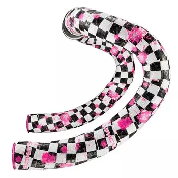 SUPACAZ Bar Tape 2200mm Super Sticky Kush Rad Pink Star Plugz – Length – - + белый
