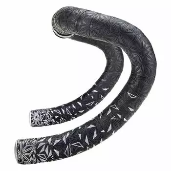 Supacaz Cycling Bar Tape Super Sticky Kush Star Fade Platinum with Platinum Star Plugz - - - чёрный