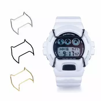 Supachis совместим с часами CASIO DW6900 Аксессуары для часов Защита циферблата Противоударные аксессуары Защитный бампер Бампер из нержавеющей стали 3 золотой