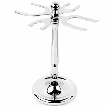 supbel Shaving Stand Stainless Steel Shaving Holder Brush Stand Shaving Supplies Stand for Razor and Shaving Brush Razor Gift for Men