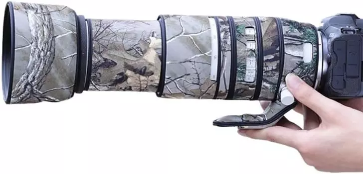 SUPBIG Waterproof Lens Camouflage Rain Cover for Canon RF L IS USM Lens Protective Case Lens Clothing Nylon Rubber Material 100-500mm F/4.5-7.1
