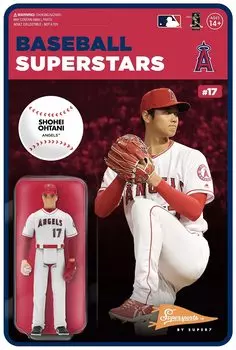 Super7 MLB Super Sports Los Angeles Angels Shohei Otani Reaction Figure Многоцветный
