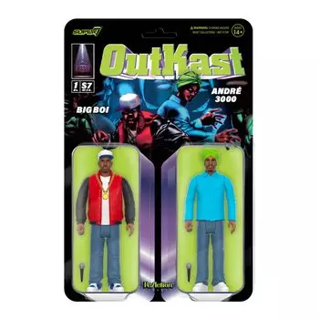 Super7 Outkast Big Boi и 3000 Outkast Фигурки Аксессуары Хип-Хоп Коллекционная Ретро Игрушка Андре (ATLiens) - 3,75 дюйма