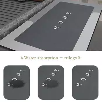 Super Absorbent Bathroom Bath Mat Foot Mats Anti Slip Floor Carpet Quick Dry Shower Toilet Rugs Entrance Doormat Washable 40cmx60cm