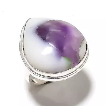 Super Amethyst 23 Gemstone 925 Sterling Silver Jewelry Ring Size 8.5 M5B06