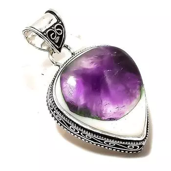 Super Amethyst 23 Gemstone 925 Sterling Silver Jewelry Pendant 1.89 C6A30
