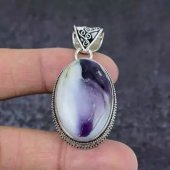 Super Amethyst 23 Gemstone Handmade 925 Sterling Silver Gift Pendant 2.05 Y8c99