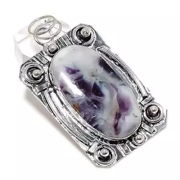 Super Amethyst 23 Gemstone Handmade 925 Sterling Silver Pendant 2.44 Z4C26